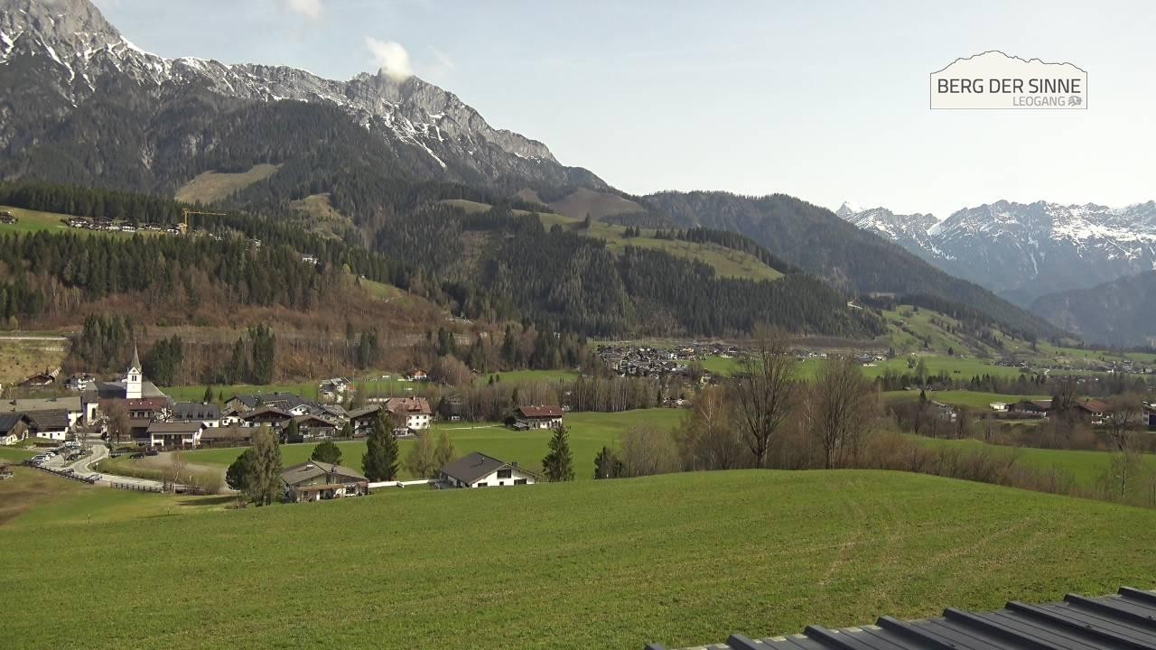 Archiv Foto Webcam Leogang Dorfblick