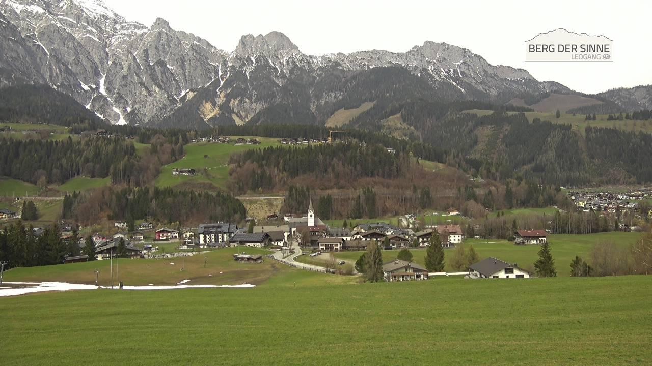 Archiv Foto Webcam Leogang Dorfblick