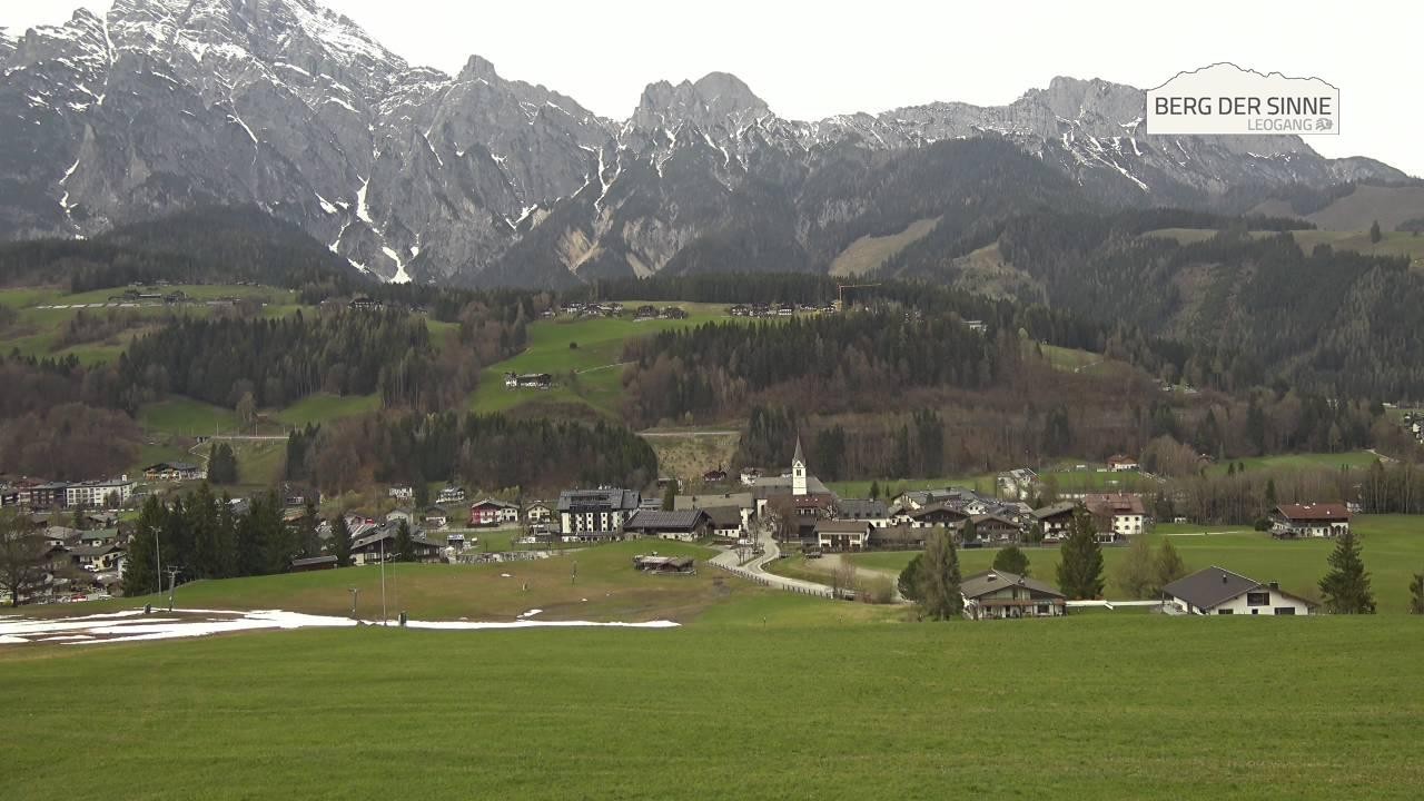Archiv Foto Webcam Leogang Dorfblick