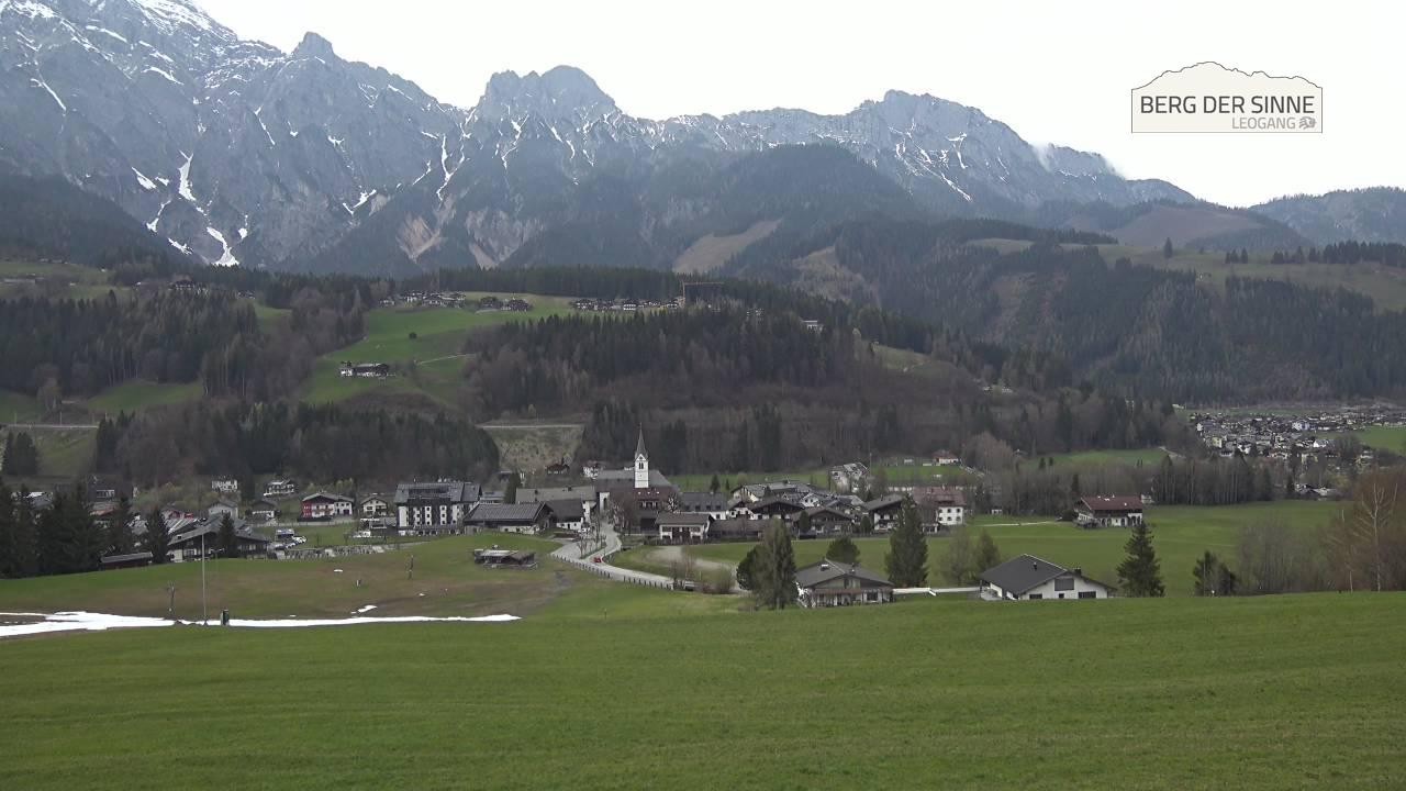 Archiv Foto Webcam Leogang Dorfblick