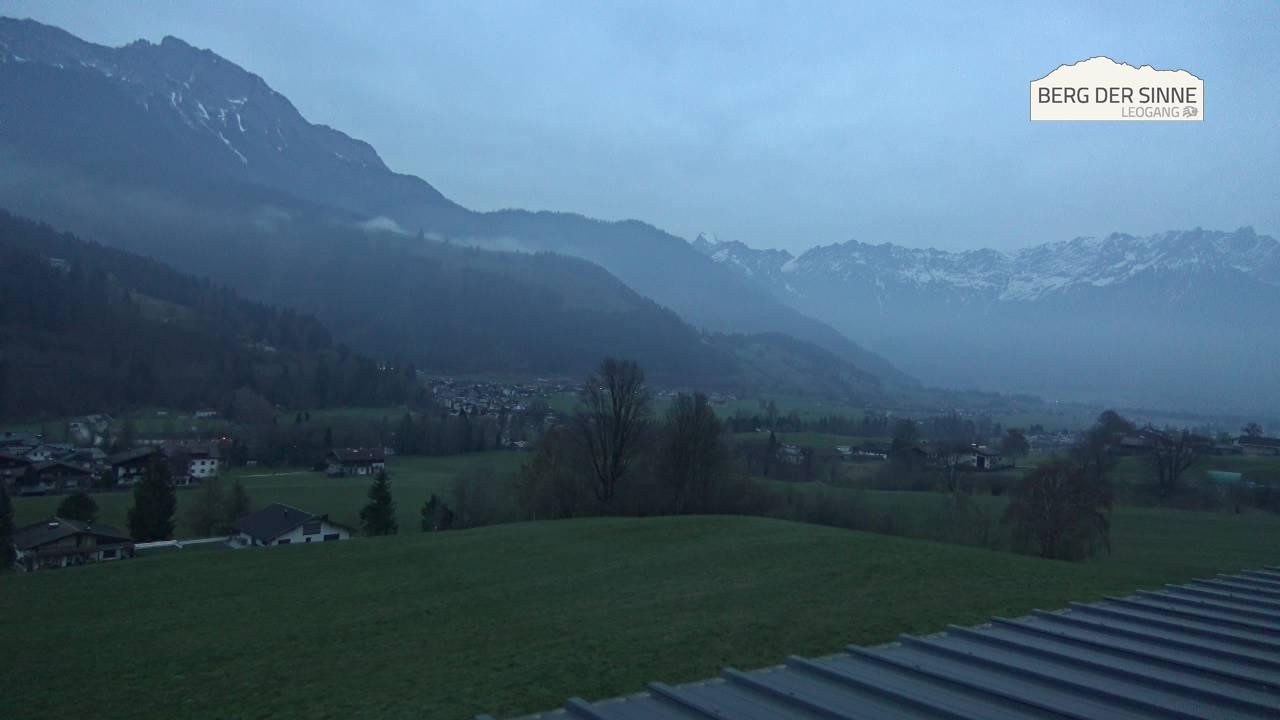 Archiv Foto Webcam Leogang Dorfblick