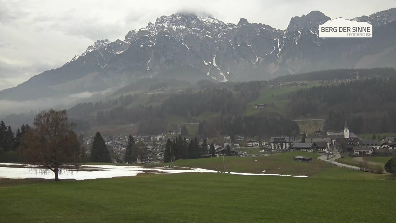 Archiv Foto Webcam Leogang Dorfblick