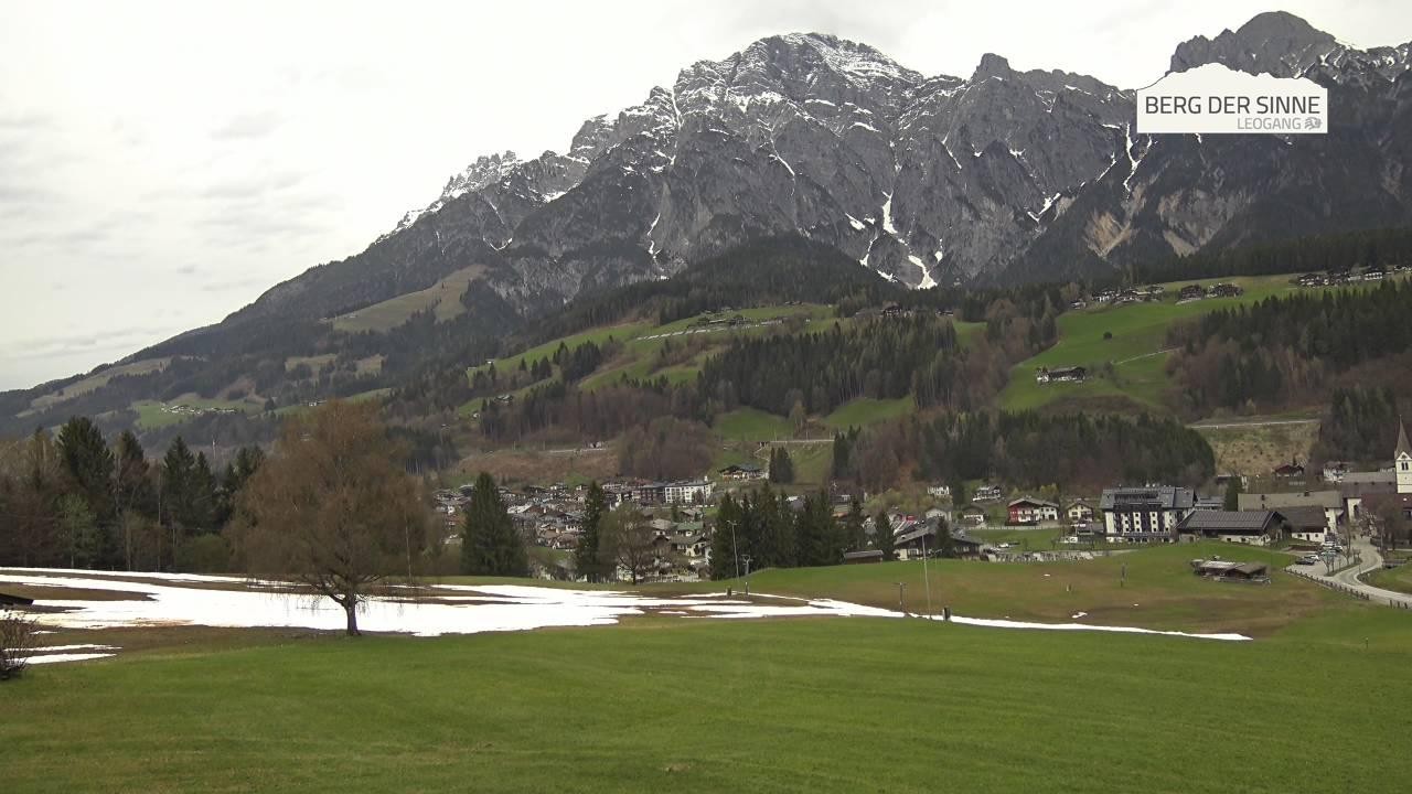 Archiv Foto Webcam Leogang Dorfblick