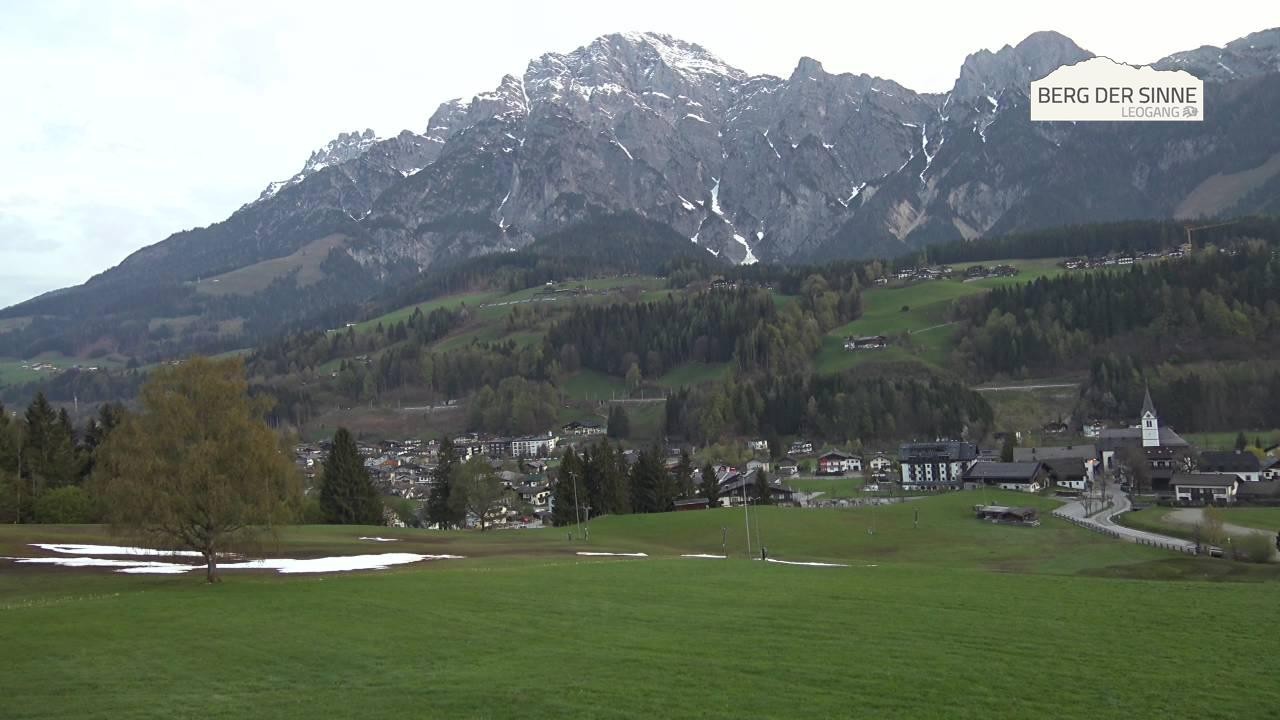 Archiv Foto Webcam Leogang Dorfblick