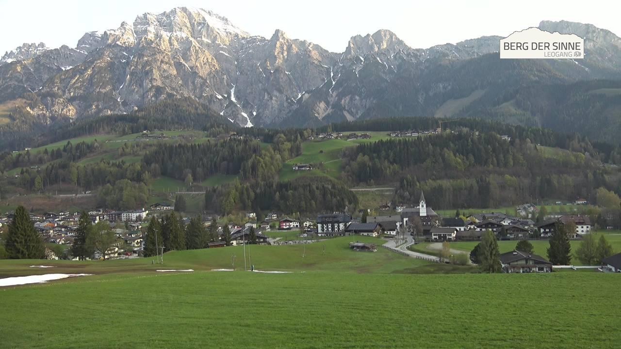 Archiv Foto Webcam Leogang Dorfblick