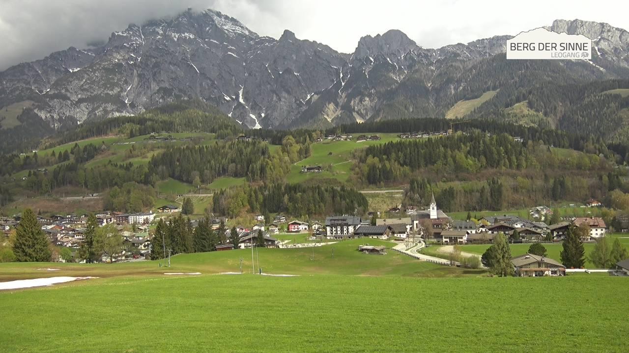 Archiv Foto Webcam Leogang Dorfblick