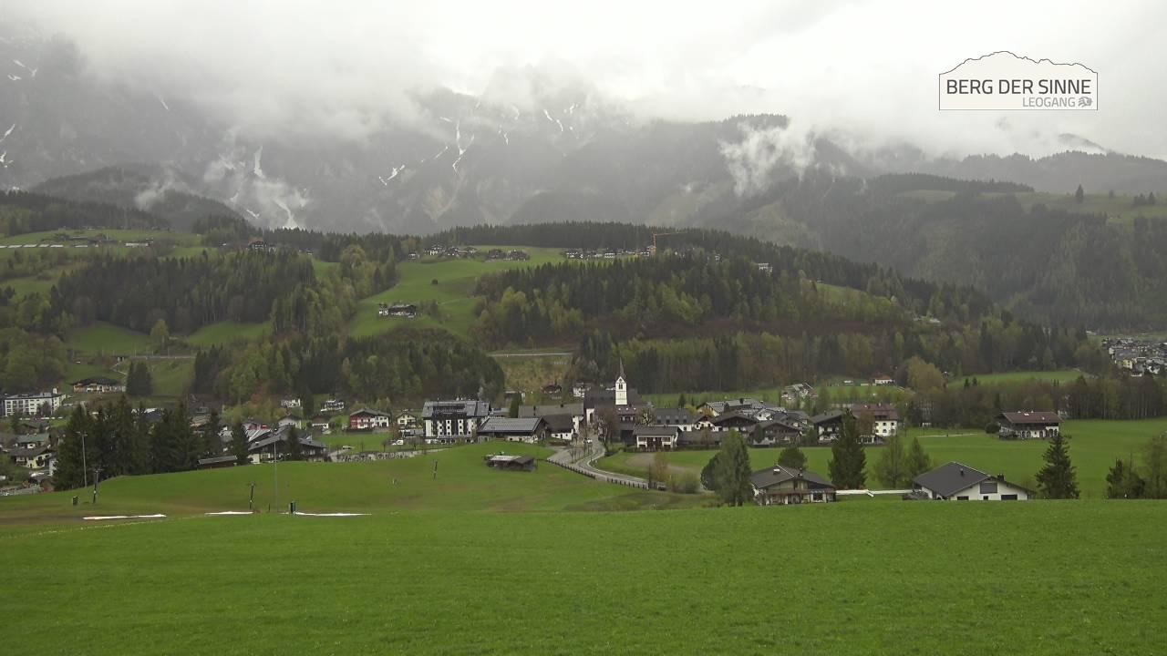 Archiv Foto Webcam Leogang Dorfblick