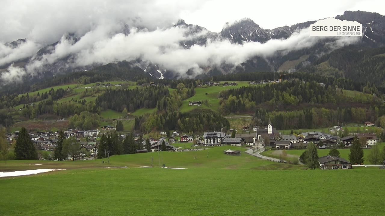 Archiv Foto Webcam Leogang Dorfblick