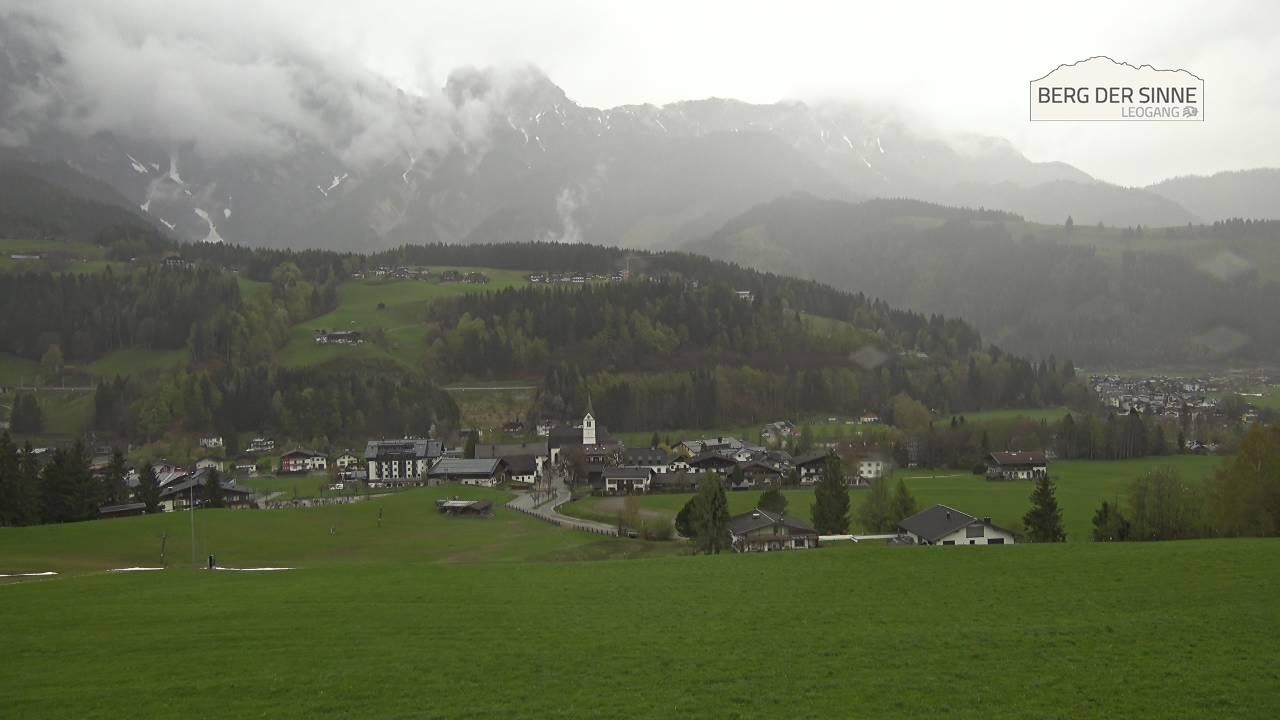 Archiv Foto Webcam Leogang Dorfblick
