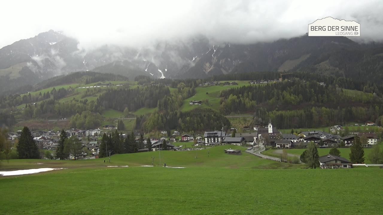 Archiv Foto Webcam Leogang Dorfblick