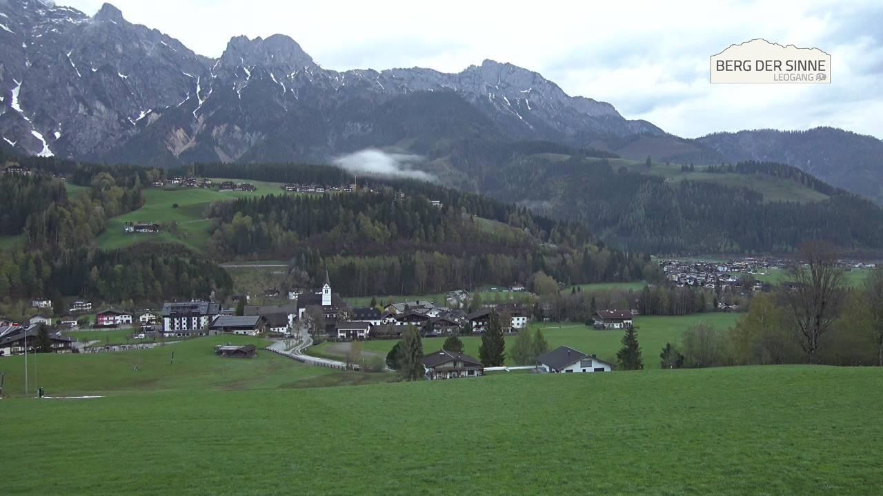 Archiv Foto Webcam Leogang Dorfblick