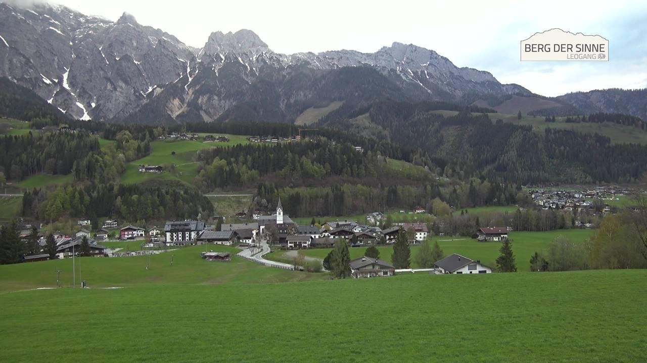 Archiv Foto Webcam Leogang Dorfblick