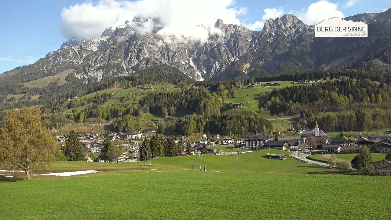 Archiv Foto Webcam Leogang Dorfblick