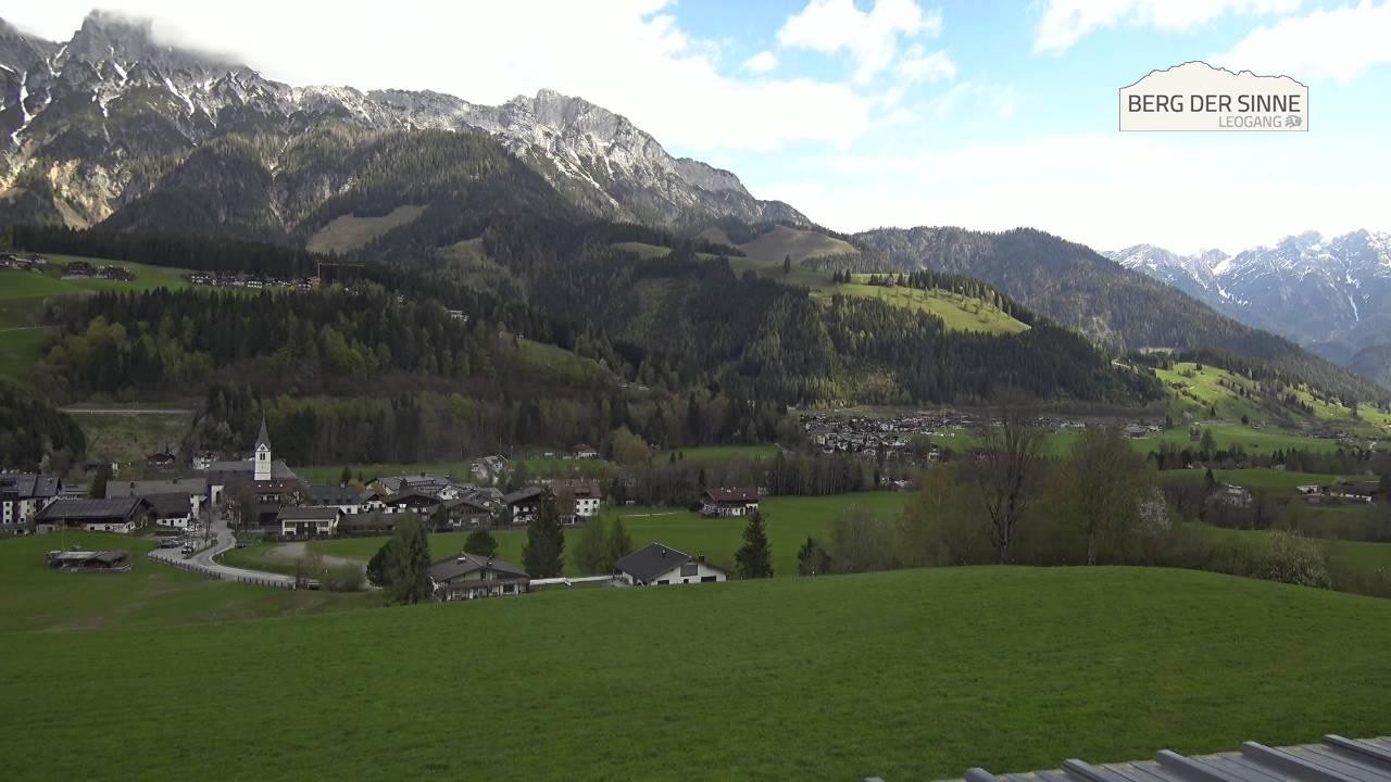 Archiv Foto Webcam Leogang Dorfblick