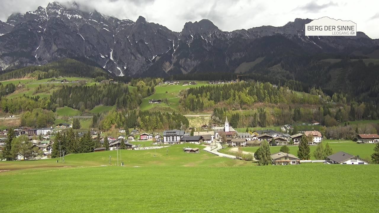 Archiv Foto Webcam Leogang Dorfblick