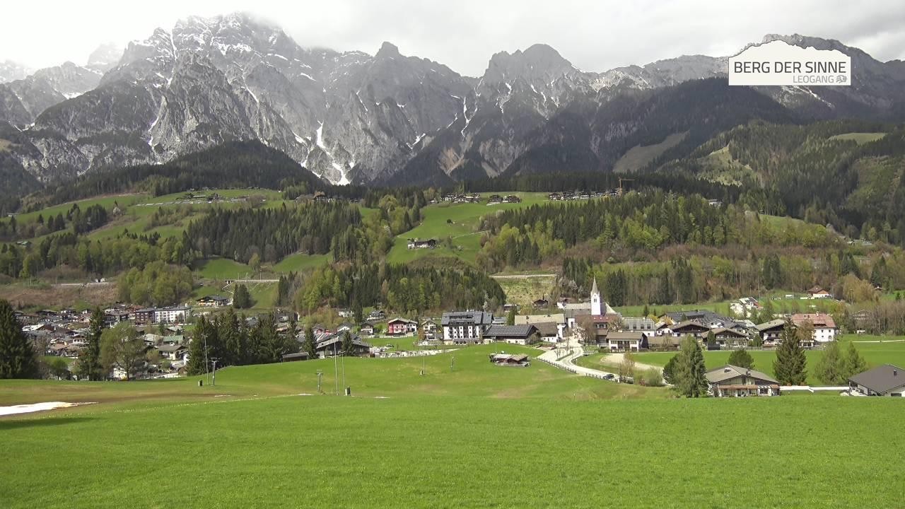 Archiv Foto Webcam Leogang Dorfblick