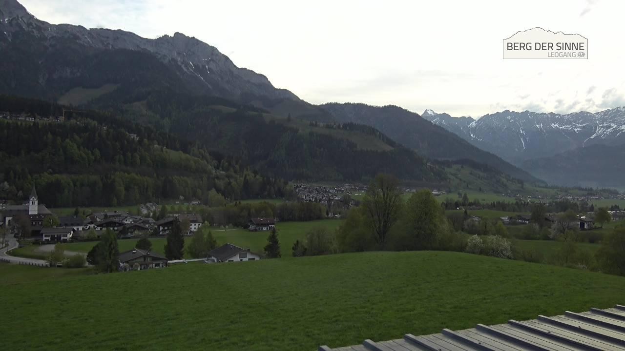 Archiv Foto Webcam Leogang Dorfblick