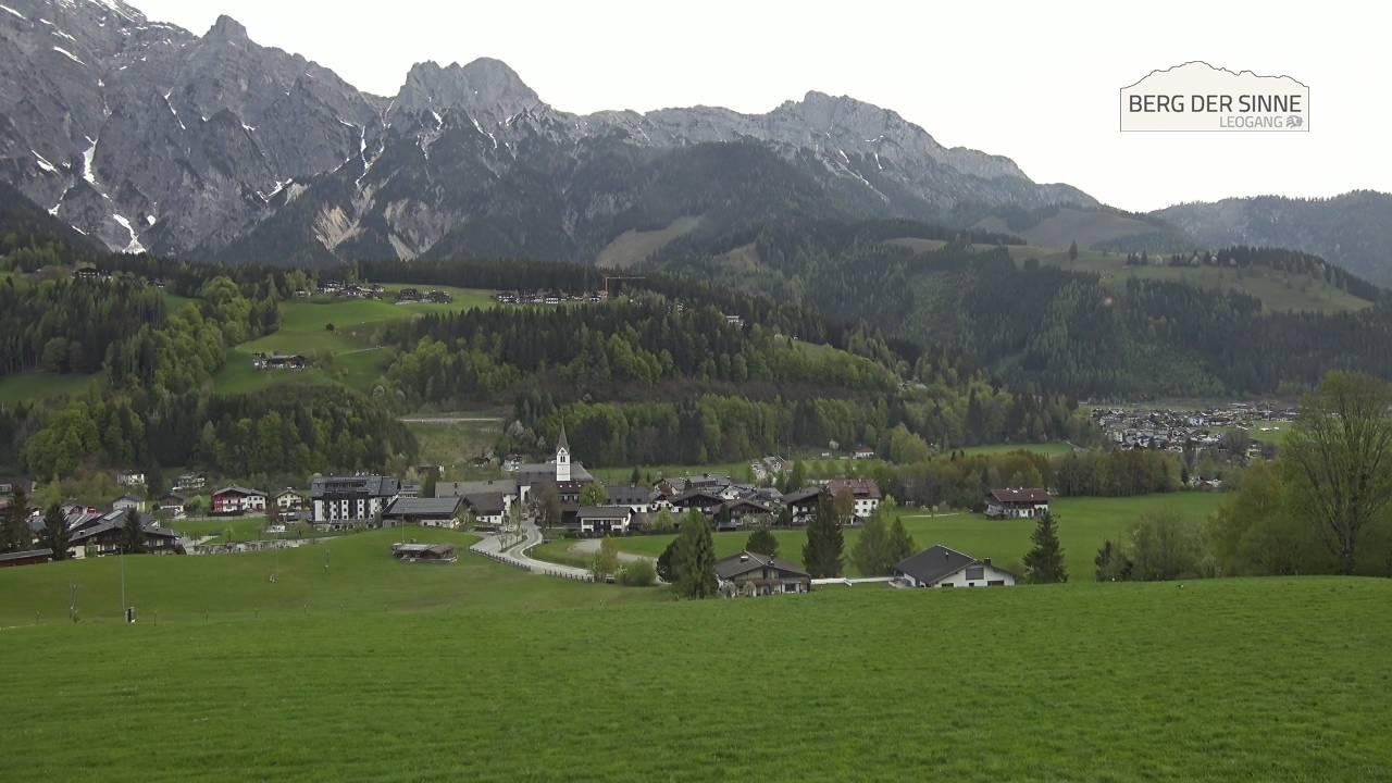 Archiv Foto Webcam Leogang Dorfblick