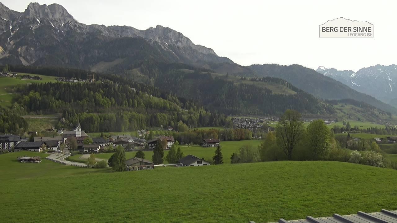 Archiv Foto Webcam Leogang Dorfblick