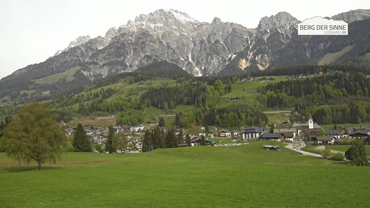 Archiv Foto Webcam Leogang Dorfblick