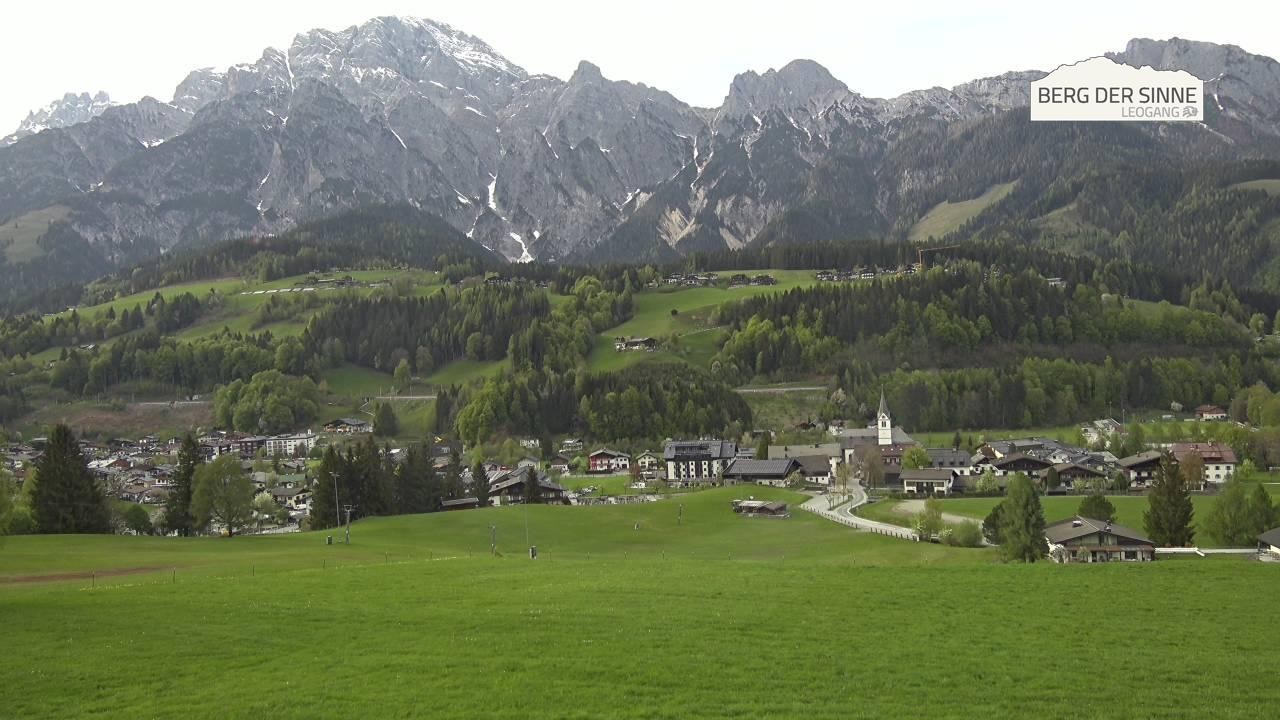 Archiv Foto Webcam Leogang Dorfblick