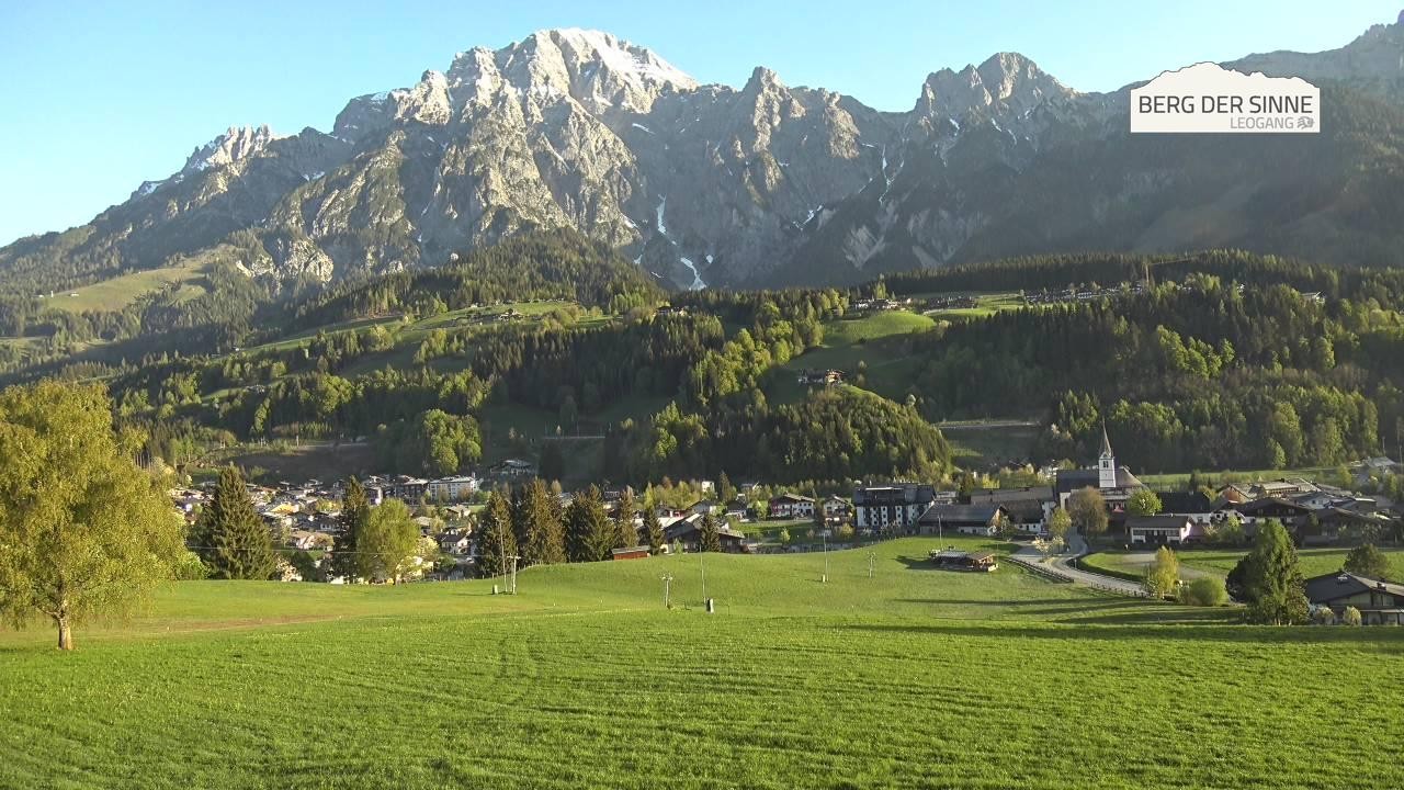Archiv Foto Webcam Leogang Dorfblick