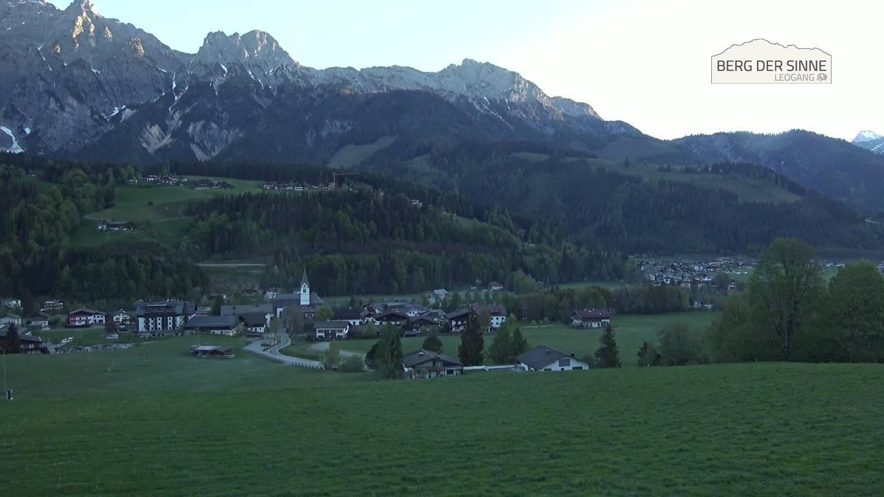 Archiv Foto Webcam Leogang Dorfblick