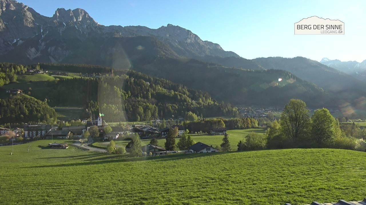 Archiv Foto Webcam Leogang Dorfblick