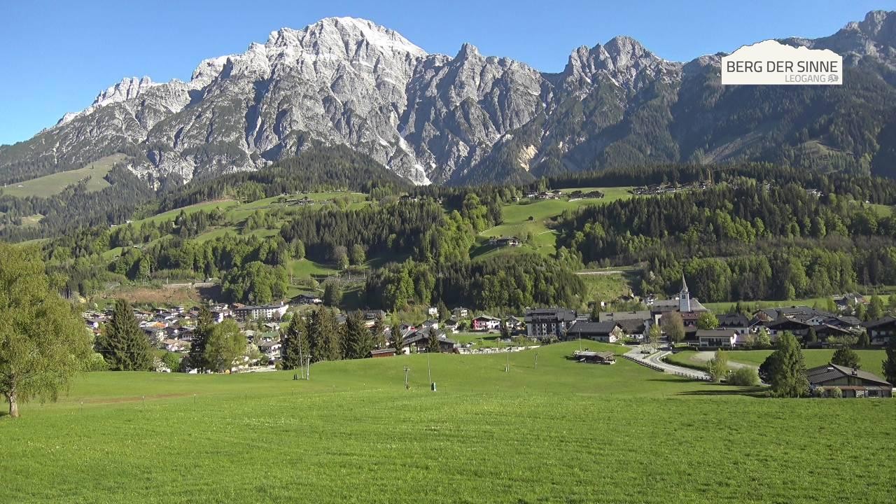Archiv Foto Webcam Leogang Dorfblick