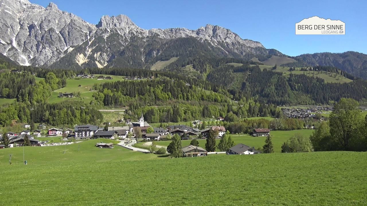 Archiv Foto Webcam Leogang Dorfblick