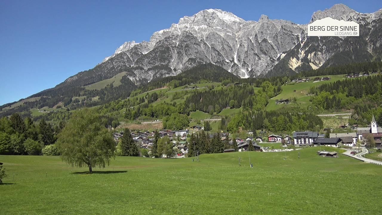 Archiv Foto Webcam Leogang Dorfblick