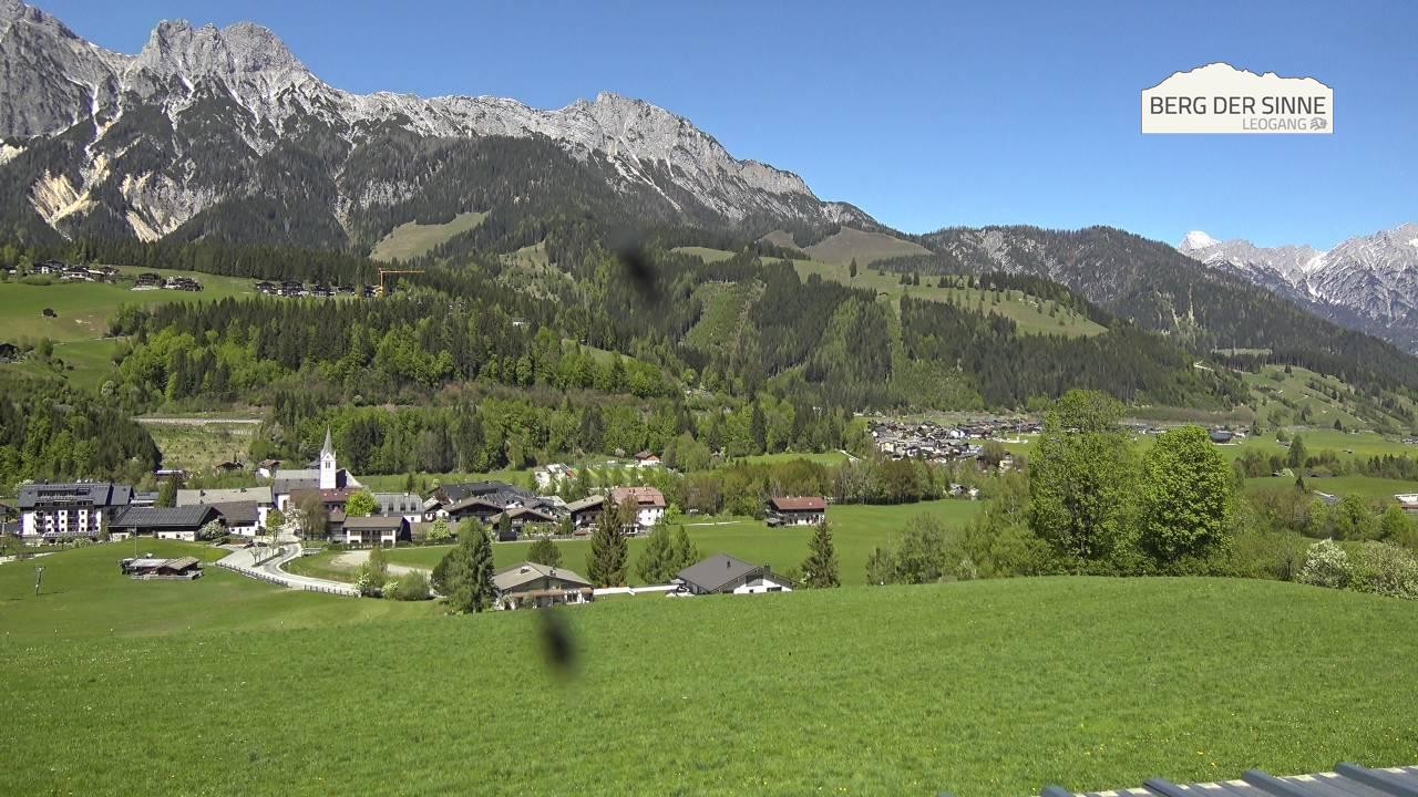 Archiv Foto Webcam Leogang Dorfblick