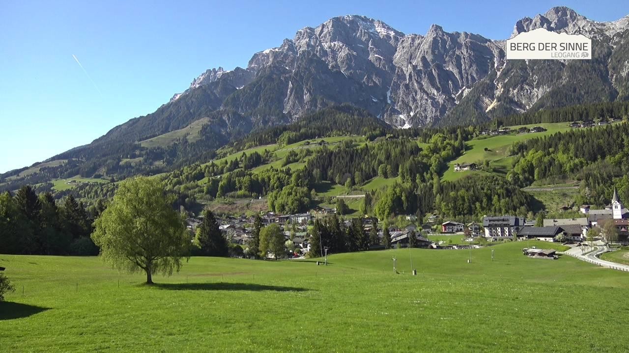 Archiv Foto Webcam Leogang Dorfblick