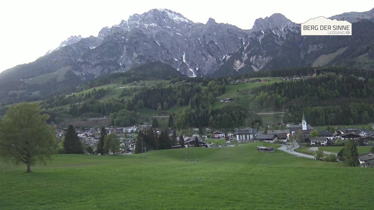 Archiv Foto Webcam Leogang Dorfblick