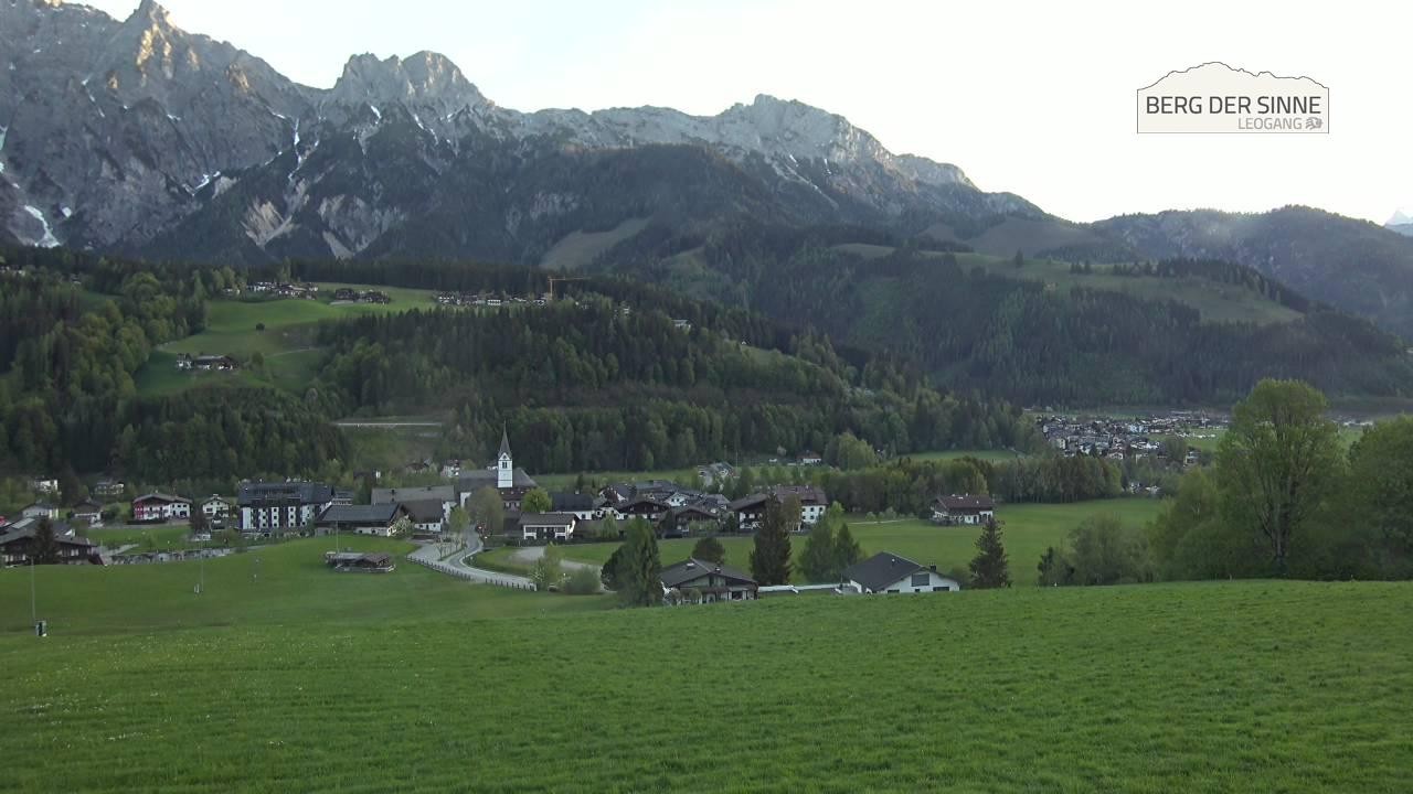 Archiv Foto Webcam Leogang Dorfblick