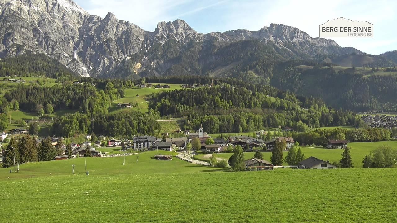 Archiv Foto Webcam Leogang Dorfblick