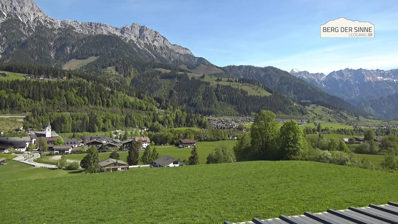 Archiv Foto Webcam Leogang Dorfblick