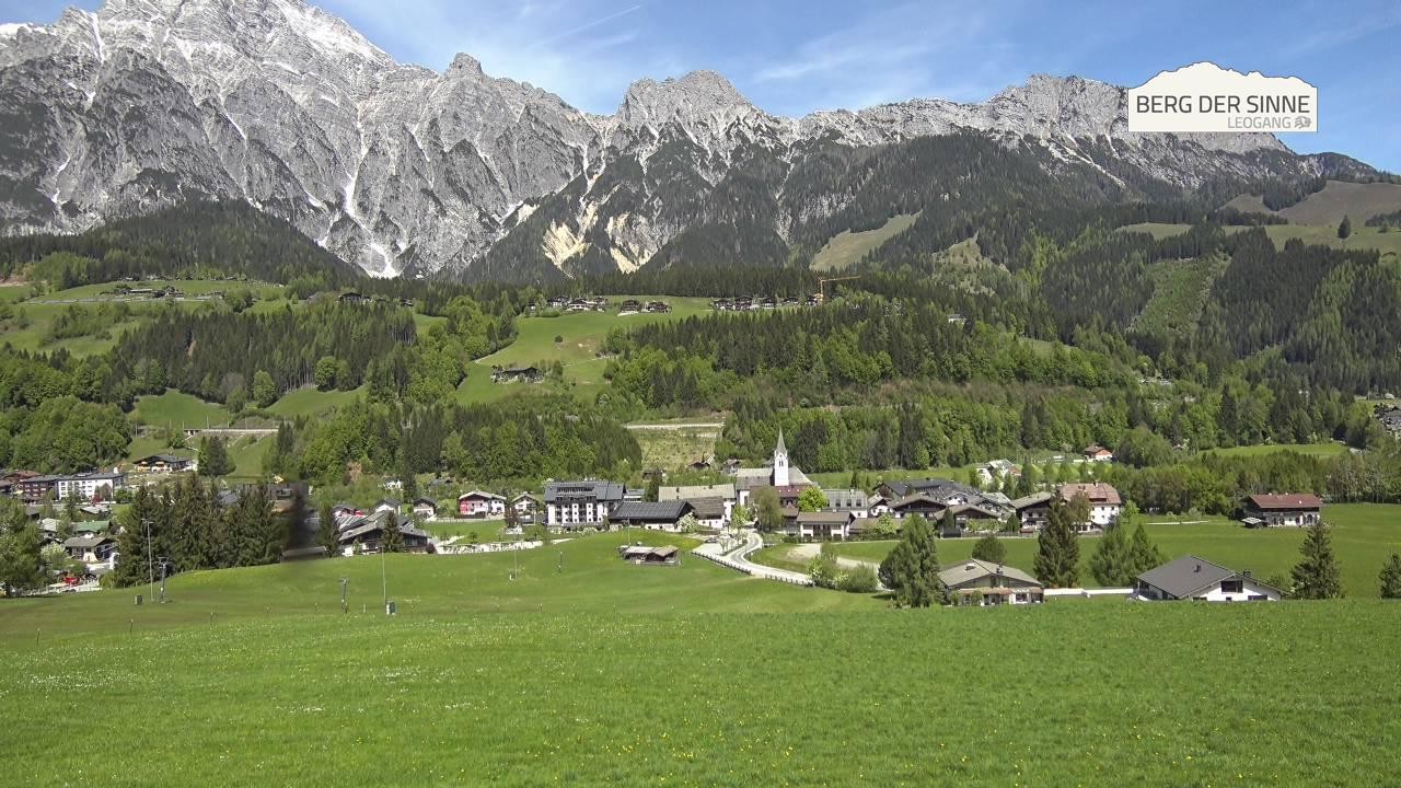 Archiv Foto Webcam Leogang Dorfblick