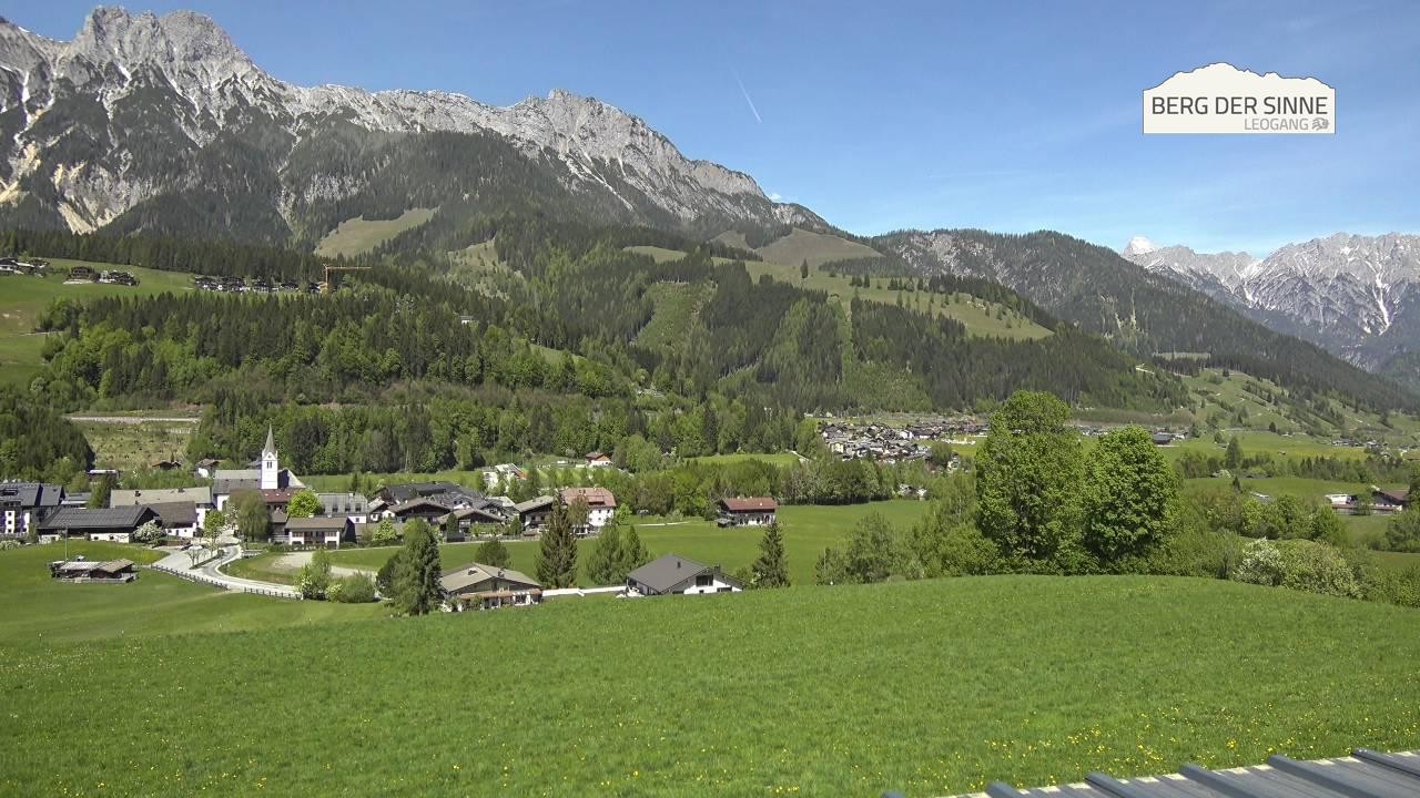 Archiv Foto Webcam Leogang Dorfblick