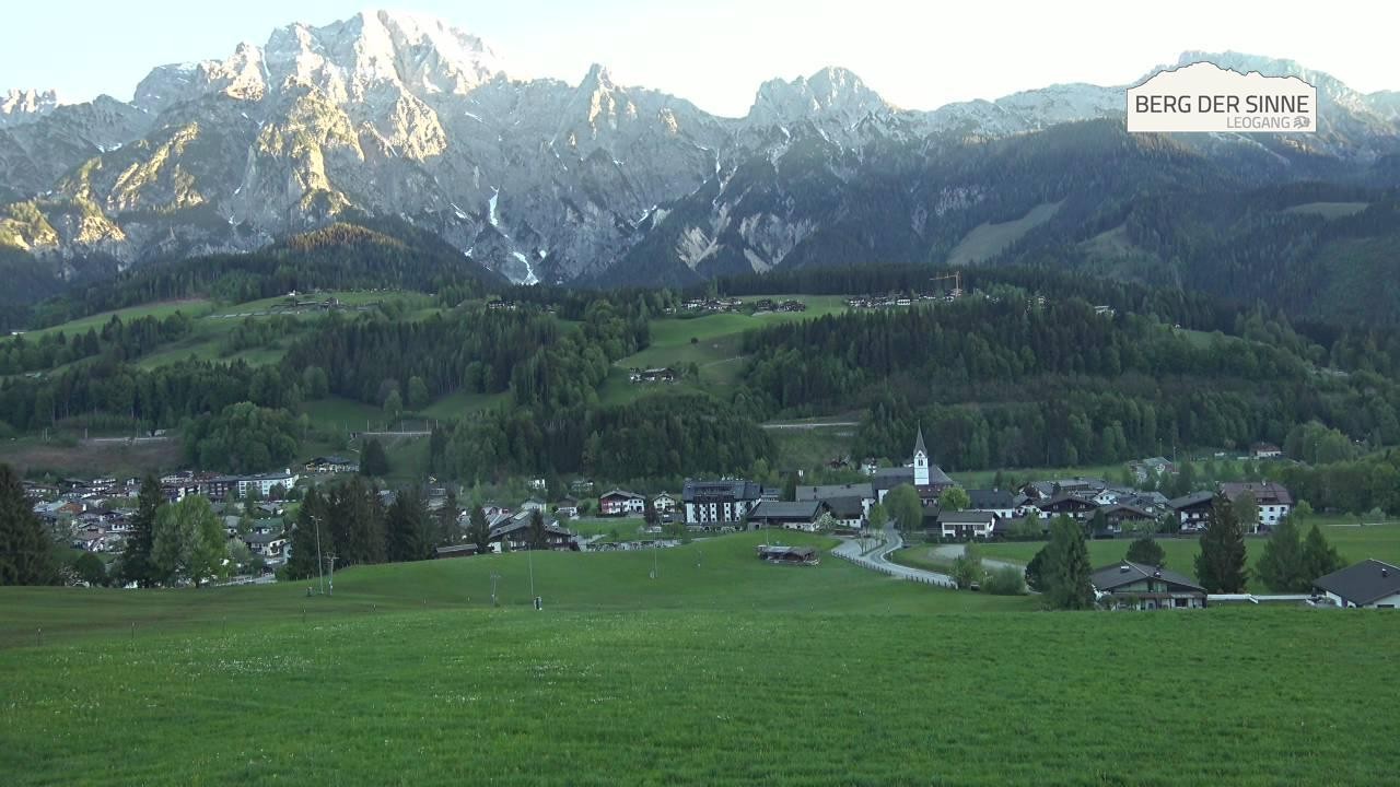Archiv Foto Webcam Leogang Dorfblick