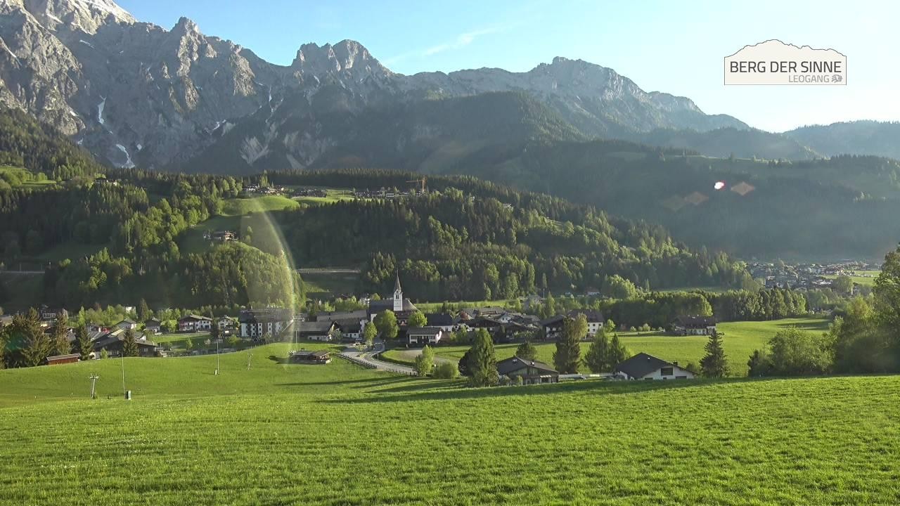 Archiv Foto Webcam Leogang Dorfblick