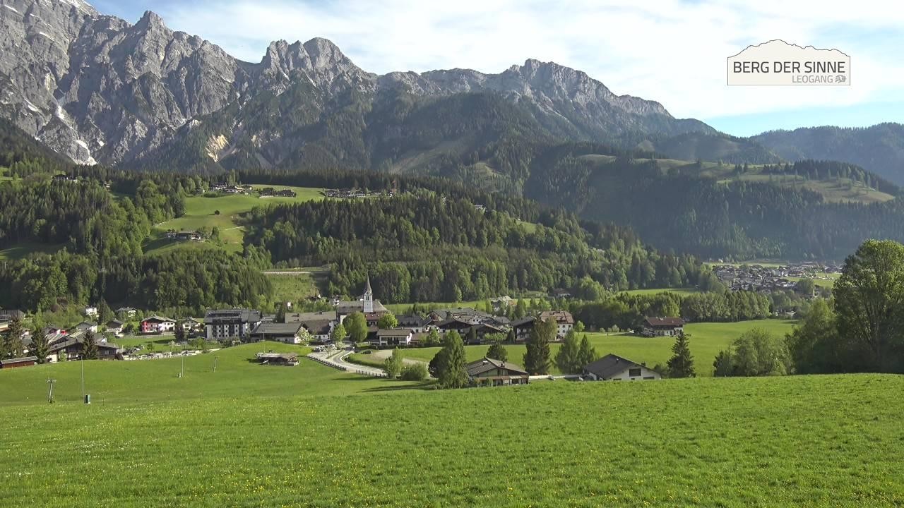 Archiv Foto Webcam Leogang Dorfblick