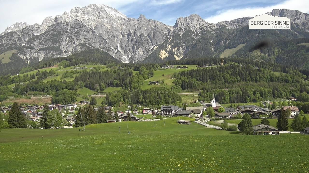 Archiv Foto Webcam Leogang Dorfblick