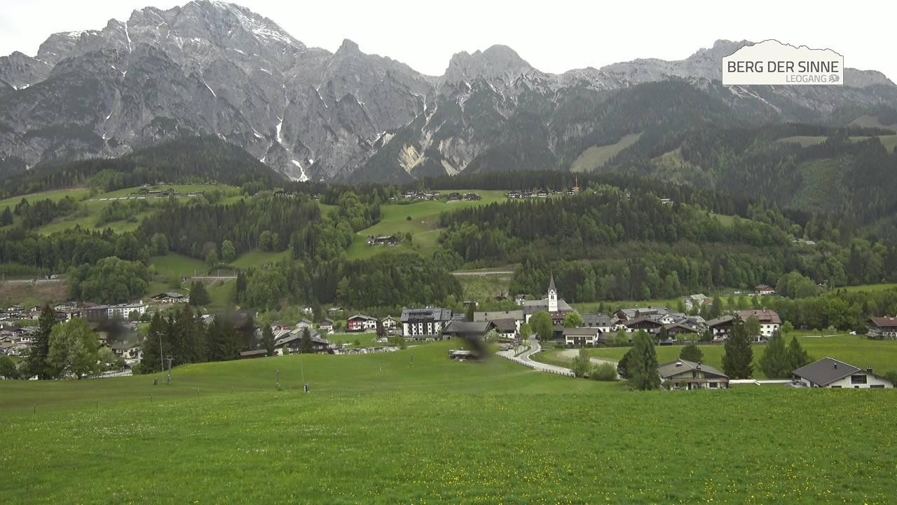 Archiv Foto Webcam Leogang Dorfblick