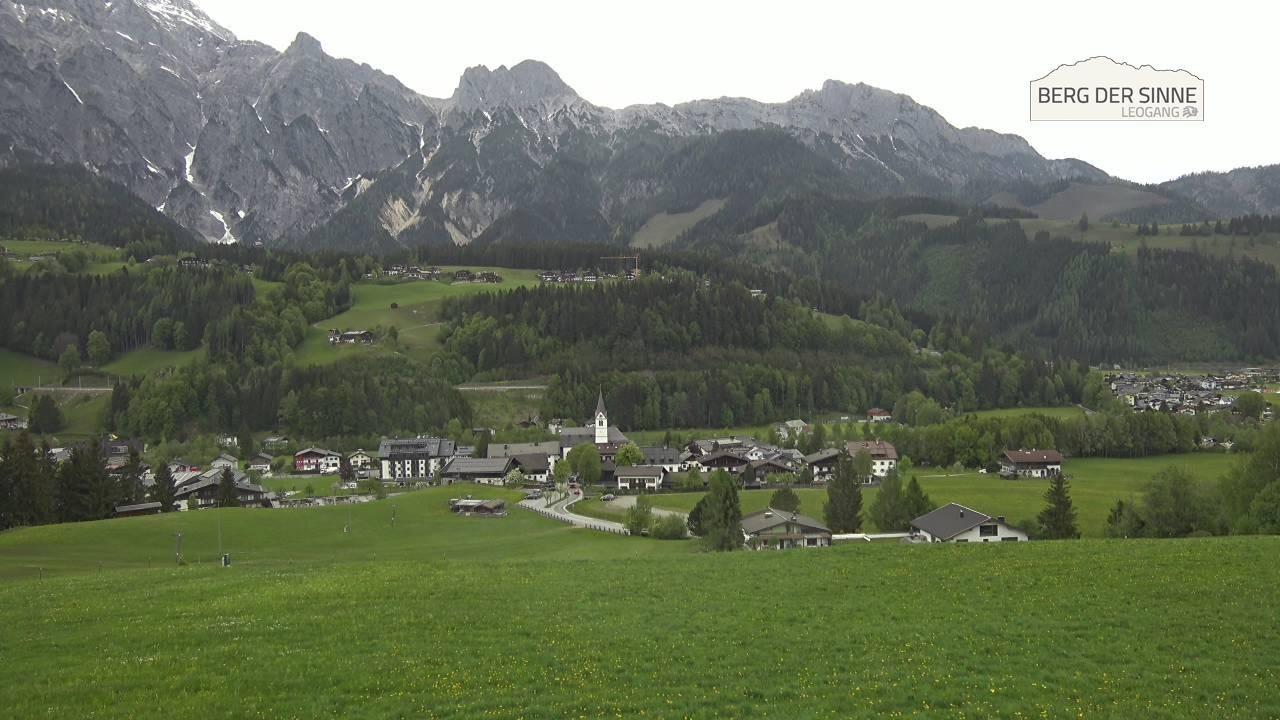 Archiv Foto Webcam Leogang Dorfblick