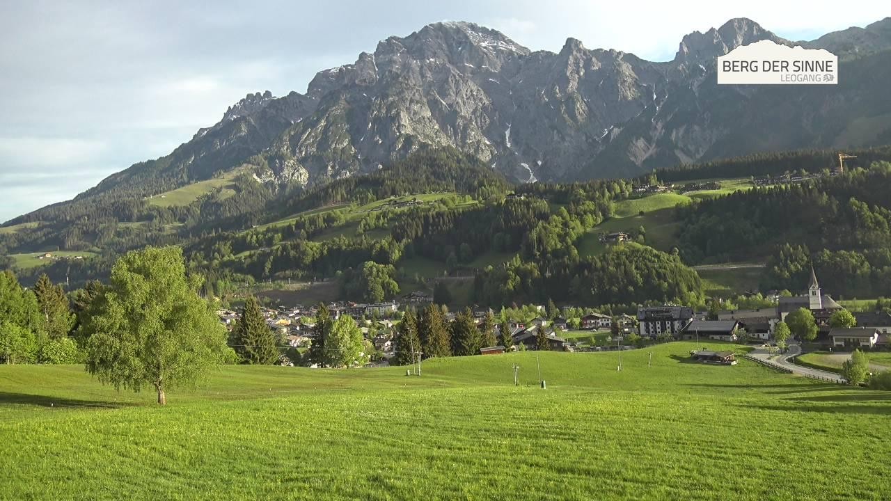 Archiv Foto Webcam Leogang Dorfblick