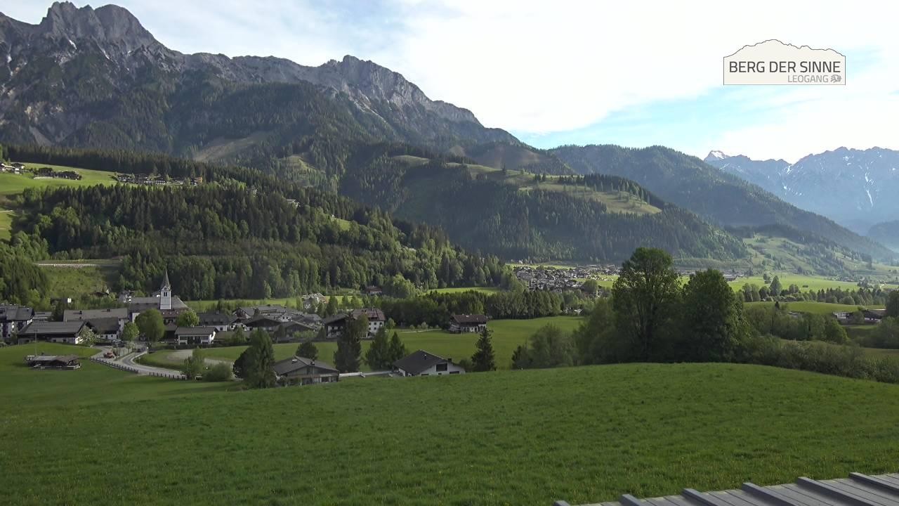 Archiv Foto Webcam Leogang Dorfblick