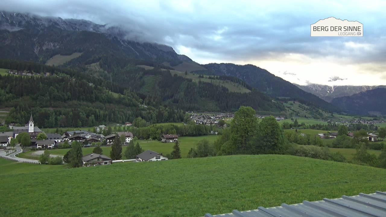 Archiv Foto Webcam Leogang Dorfblick