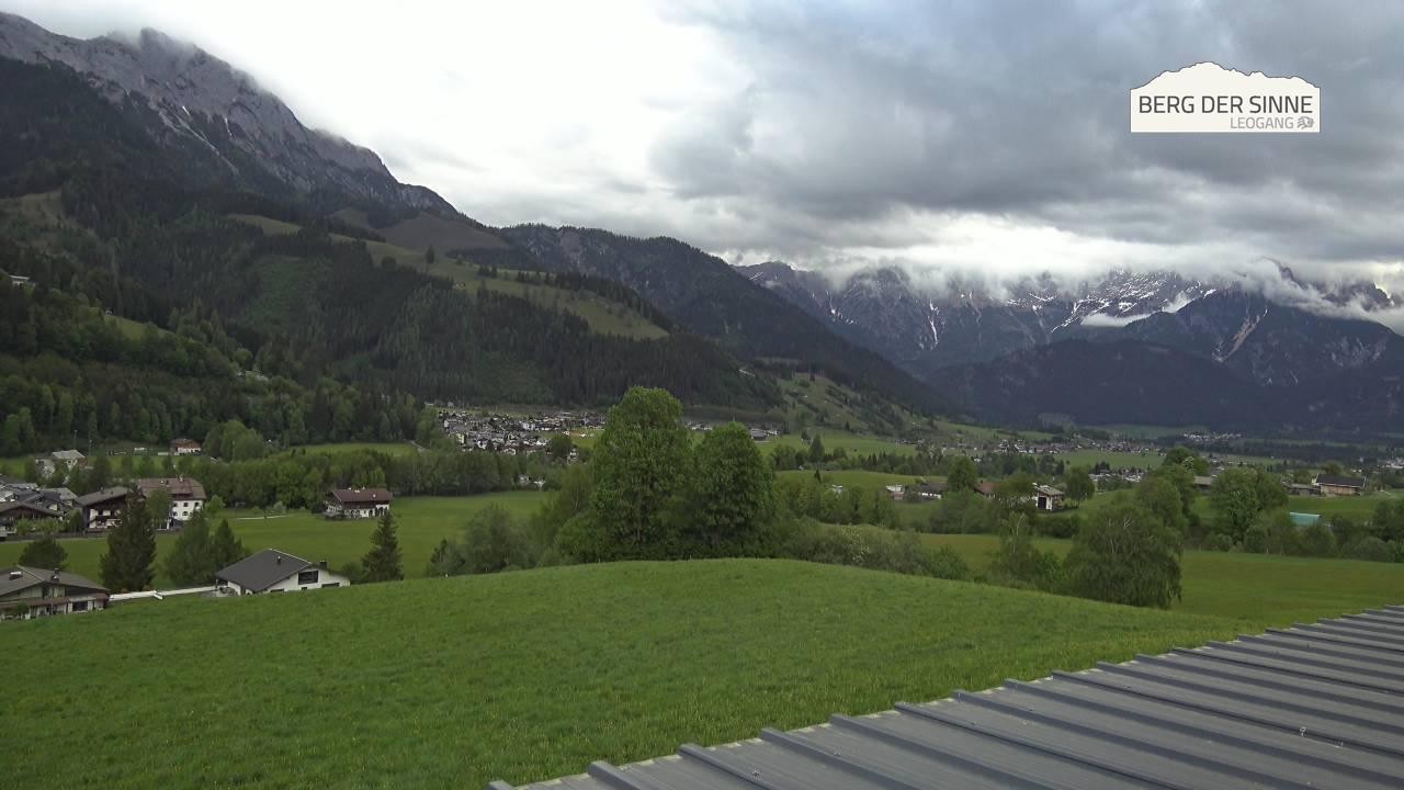 Archiv Foto Webcam Leogang Dorfblick