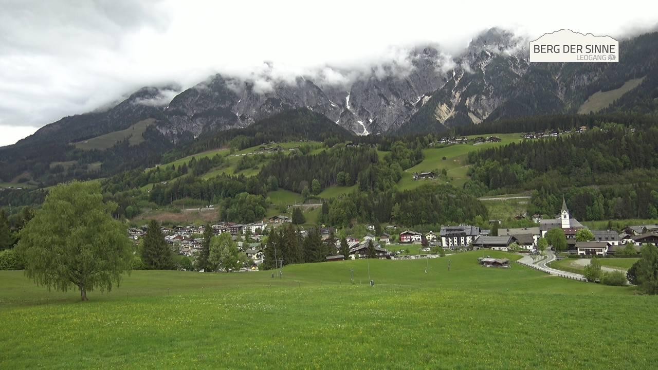 Archiv Foto Webcam Leogang Dorfblick